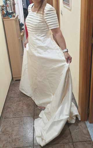 Vestido novia blanco impecable