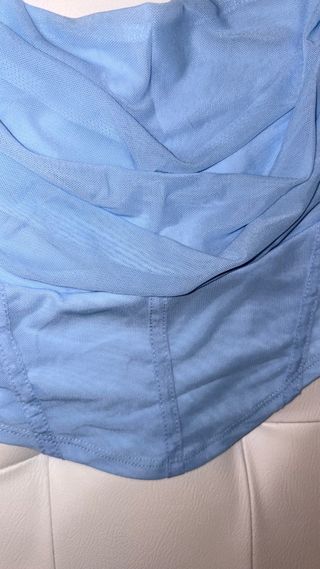 Top azul tirantes mujer