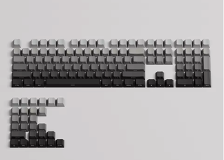 Teclas teclado: degradado gris-negro