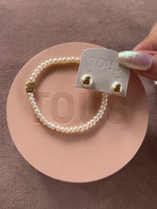 Pulsera y pendientes Tous - perla