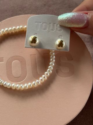 Pulsera y pendientes Tous - perla
