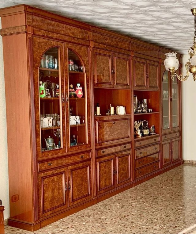 Mueble salón madera de 4m 