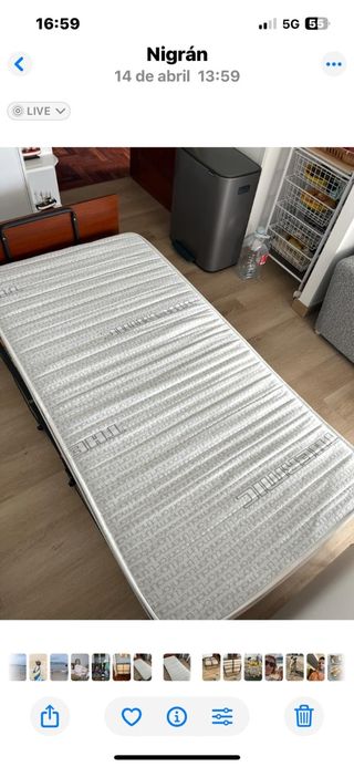 Cama plegable metalica