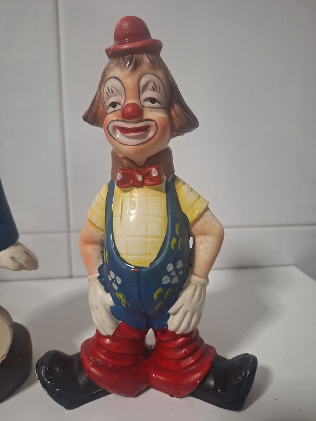 2 Payasos Vintage de Porcelana