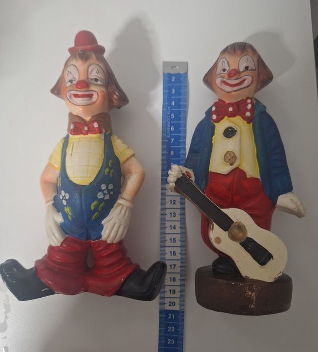 2 Payasos Vintage de Porcelana