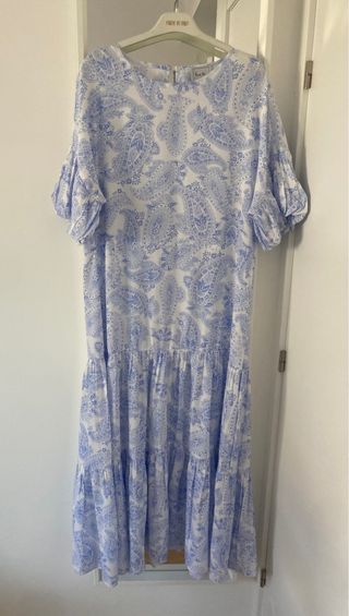 Vestido Love M. paisley azul blanco Talla S