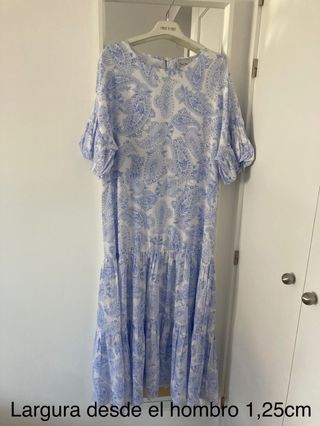 Vestido Love M. paisley azul blanco Talla S