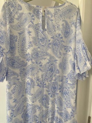 Vestido Love M. paisley azul blanco Talla S
