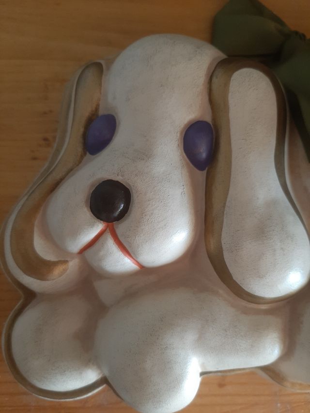 Cagnolino Thün Ceramica Bianco Oro