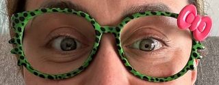 Gafas Hello Kitty - Verde con lazo