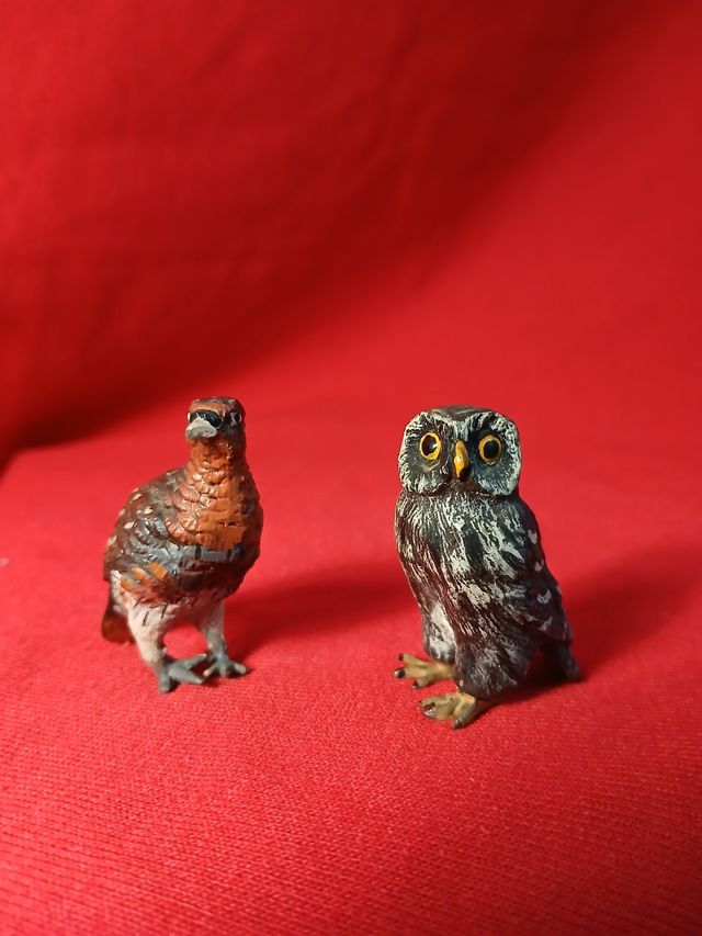 2 figuras animales metal