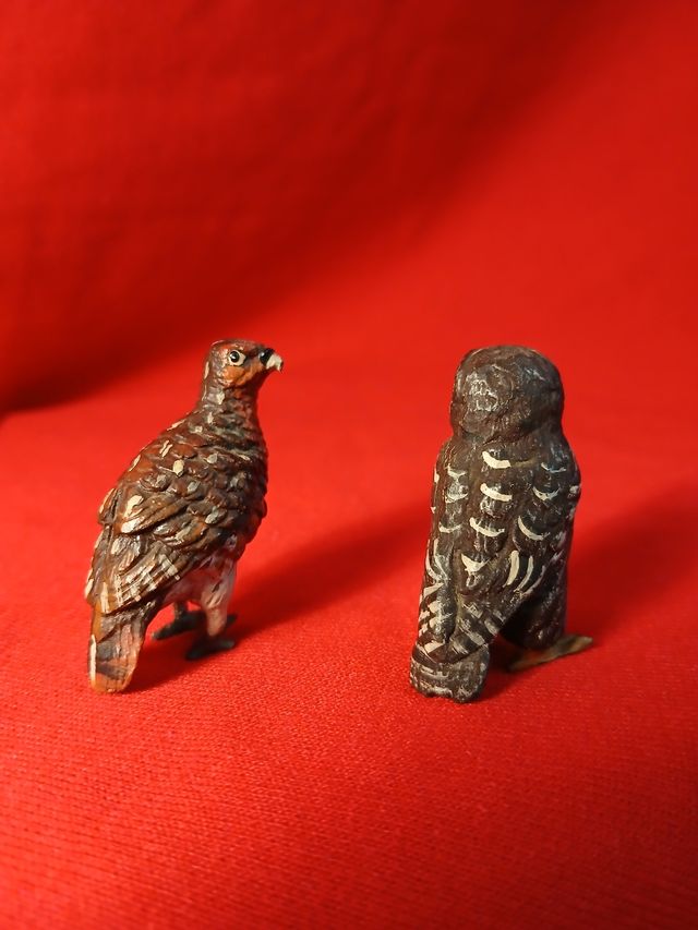2 figuras animales metal