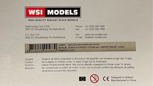 Wsi 1/50 Leeuwen Scania T6