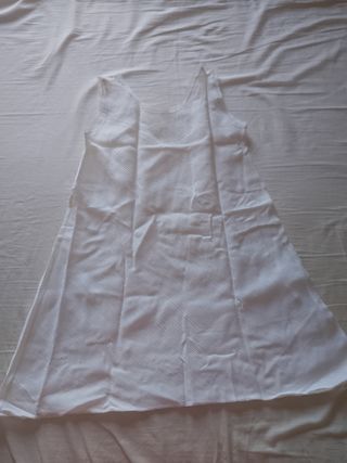 Camicia da notte vintage estiva bianca con pizzi S