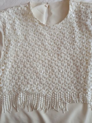 Blusa blanca encaje especial