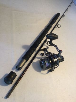 Caña y carrete pesca
