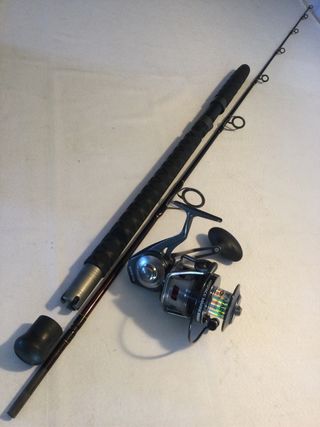 Caña y carrete pesca