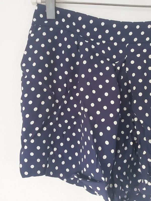 Shorts Zara lunares - azul y blanco