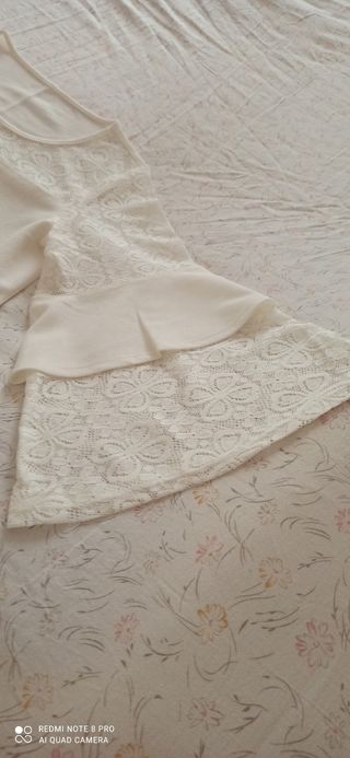 Top pizzo panna - Maglia elegante