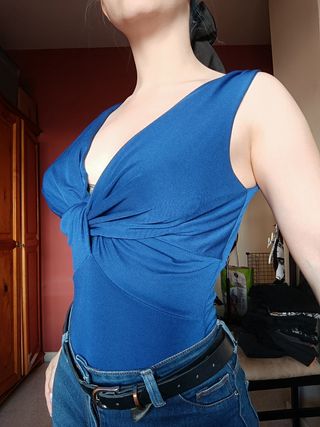 Body cruzado azul