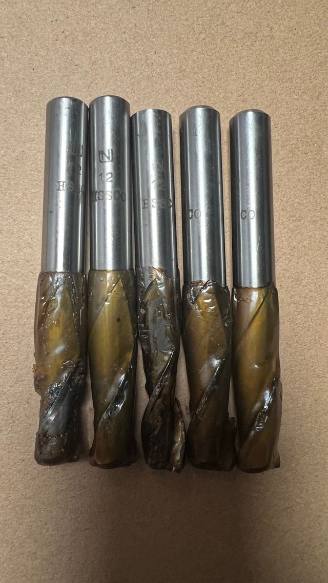 Fresa HSS 12 mm - utensile 5 pezzi occasione