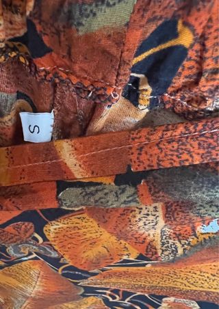 Pantaloni estivi stampa foglie tg S