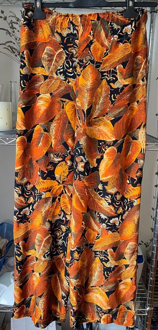 Pantaloni estivi stampa foglie tg S