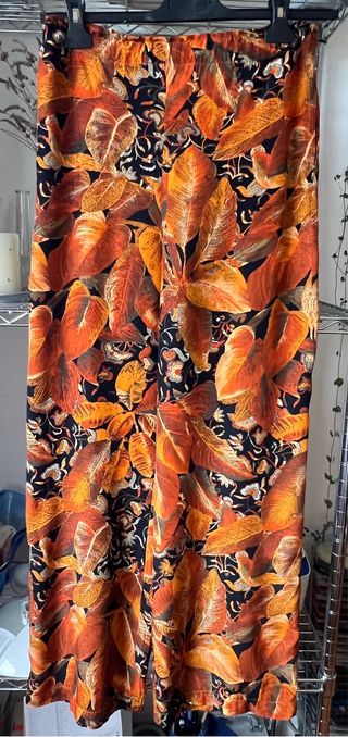 Pantaloni estivi stampa foglie tg S