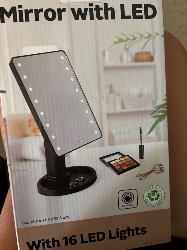 Espejo LED de tocador - 16 luces