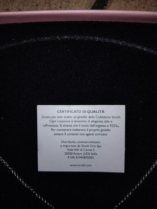 Collana Stroili cuore argento con scatola original