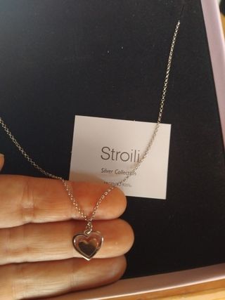 Collana Stroili cuore argento con scatola original
