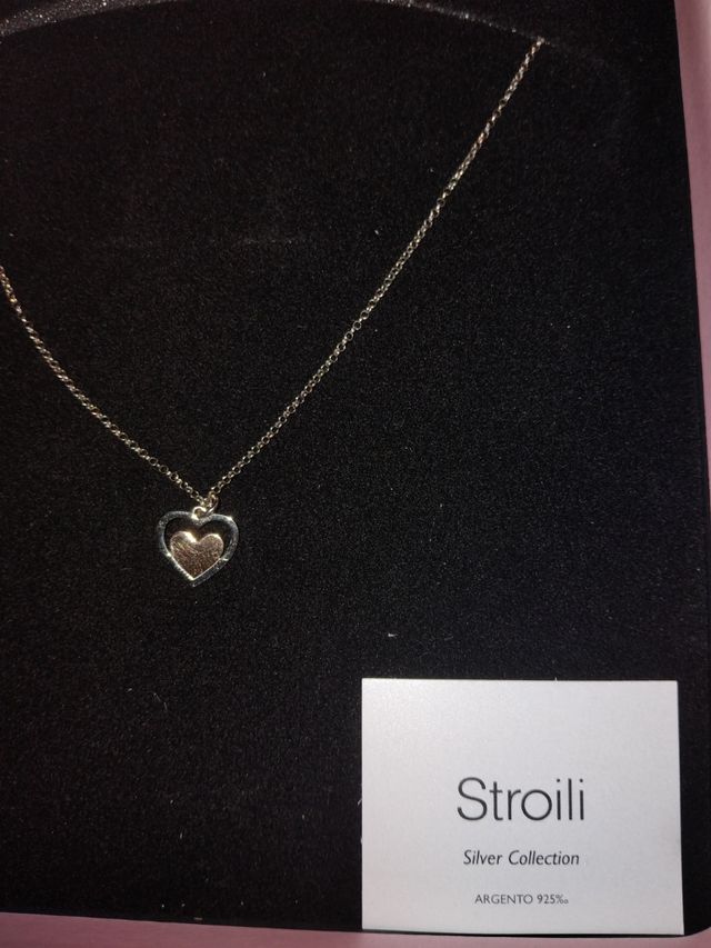 Collana Stroili cuore argento con scatola original