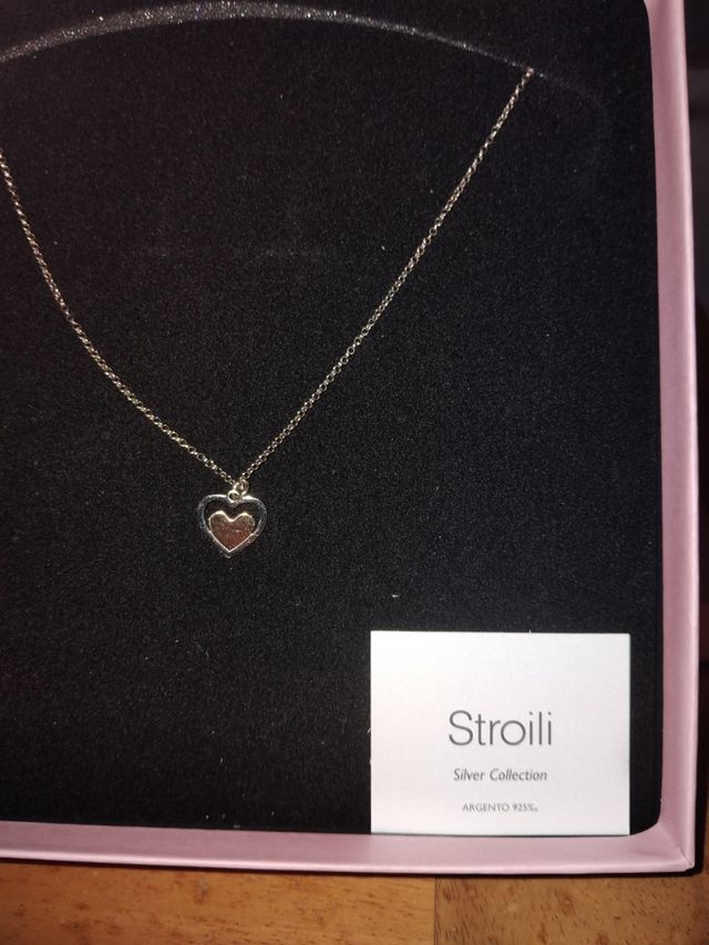 Collana Stroili cuore argento con scatola original