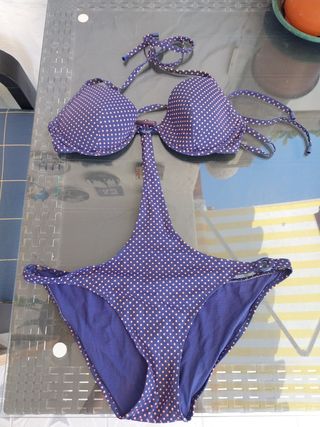 Triquini azul lunares - Talla XL