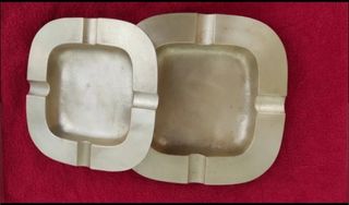 2 Ceniceros de Bronce Dorado - Vintage