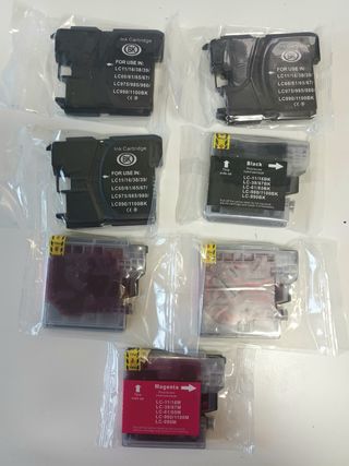 7 Cartuchos tinta Brother LC980/1100