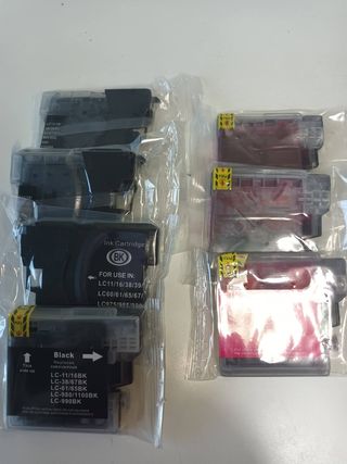 7 Cartuchos tinta Brother LC980/1100