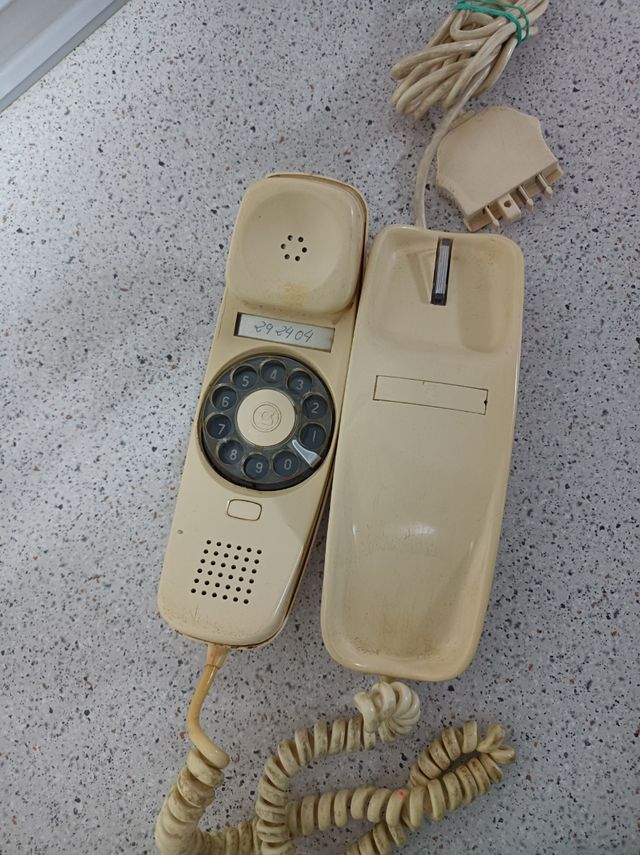 Teléfono Fijo Antiguo - Crema