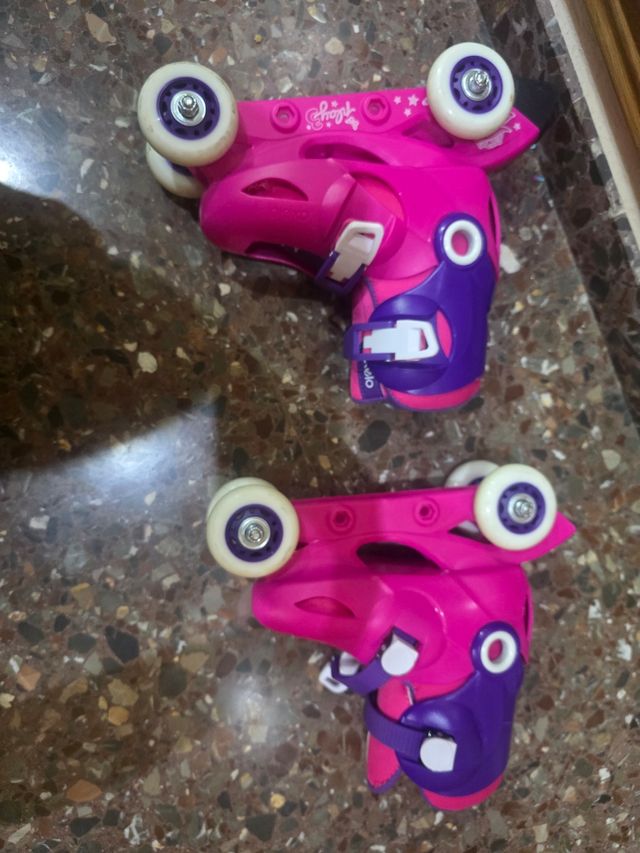 Patines Oxelo niña rosa-morado.  Super bonitos y