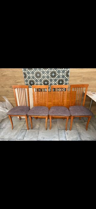 5 Sillas Comedor Madera Pino