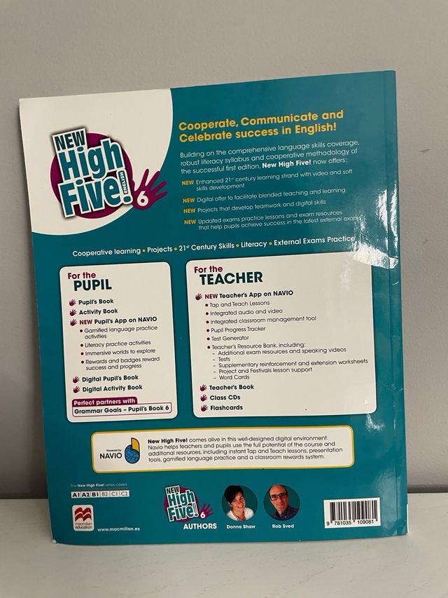 Libro ingles New High Five, sexto de primaria