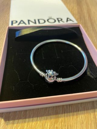 Pulsera Pandora Disney rígida plata