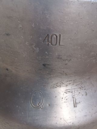 Cántaro aluminio leche antiguo en muy buen estado