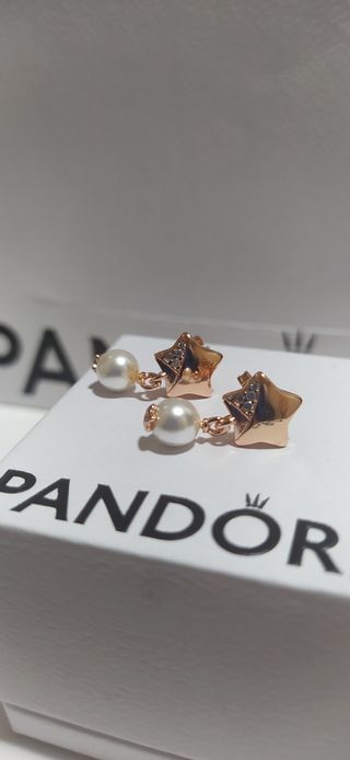 Pendientes Pandora Perla Estrella