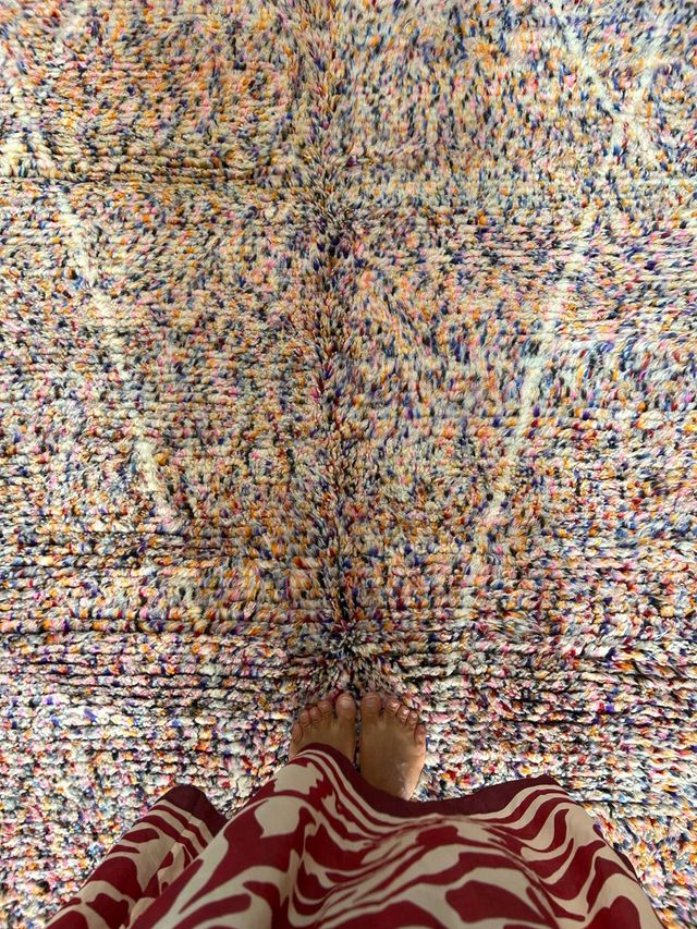 Alfombra Bereber multicolor lana