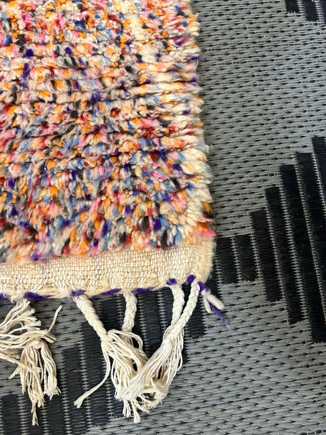 Alfombra Bereber multicolor lana