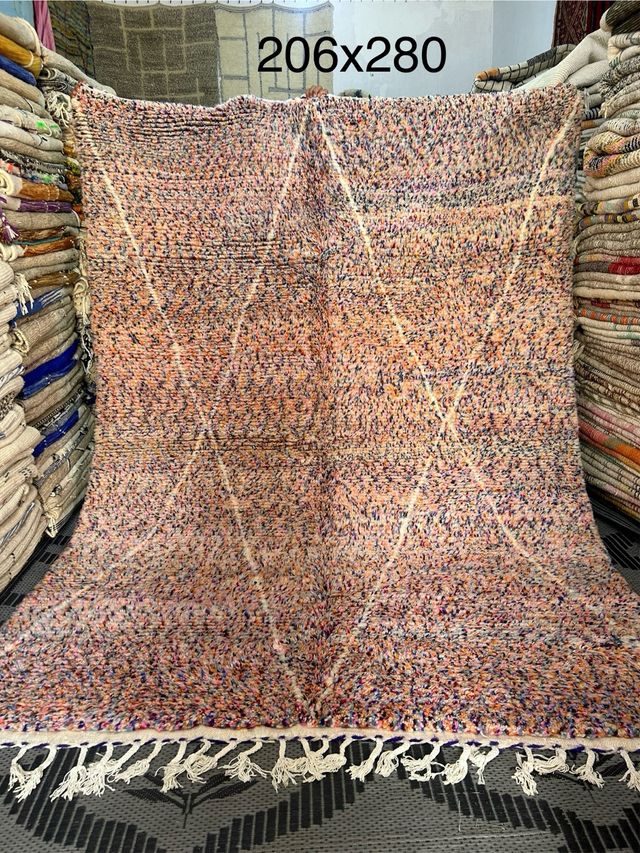 Alfombra Bereber multicolor lana