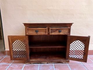 Mueble madera maciza 2 cajones