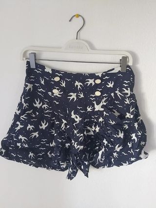 Falda-pantalón azules estampados - Bershka