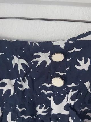 Falda-pantalón azules estampados - Bershka